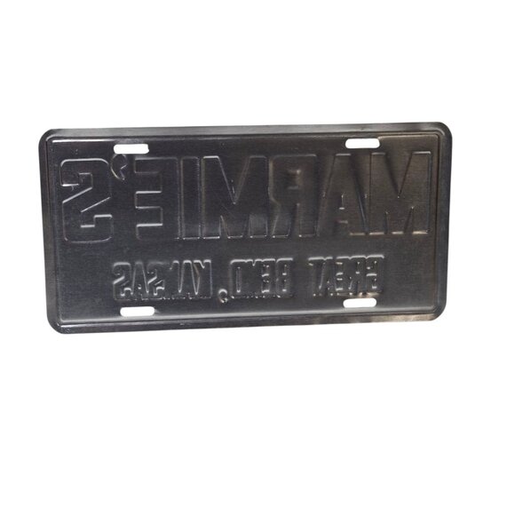 Marmies Great Bend Kansas Car Dealership License Plate Metal KS Car Tag Promo - Picture 4 of 10